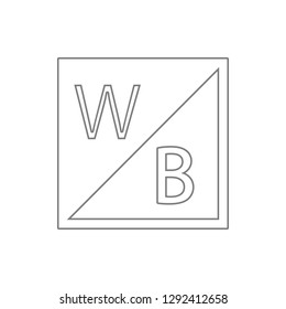 White balance sign icon. Element of cyber security for mobile concept and web apps icon. Thin line icon for website design and development, app development