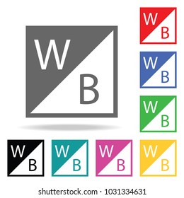 White balance sign icon. Elements in multi colored icons for mobile concept and web apps. Icons for website design and development, app development on white background