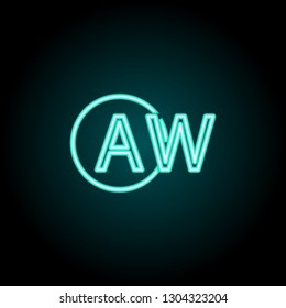 White balance sign icon. Elements of Image in neon style icons. Simple icon for websites, web design, mobile app, info graphics