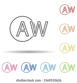 White balance sign in multi color style icon. Simple thin line, outline vector of image icons for ui and ux, website or mobile application