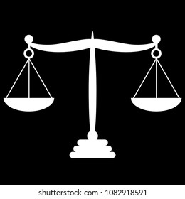 White balance symbol. Libra in flat design