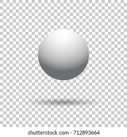 White ball, Isolated Object. Vector Illustrator. 