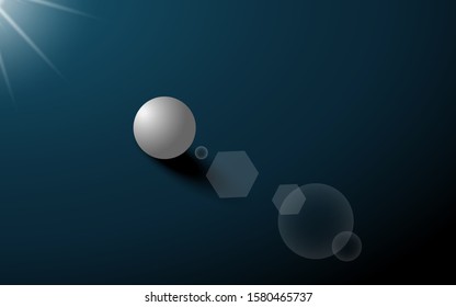 white ball and light on the wall