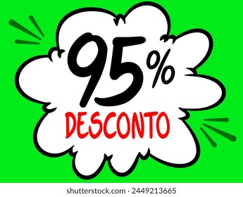White balloon in Comics style for sales promotion. Artist's personal typography in black and red. Editable art colors and objects. Editable typography with fonts of your choice