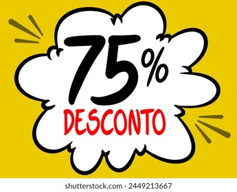 White balloon in Comics style for sales promotion. Artist's personal typography in black and red. Editable art colors and objects. Editable typography with fonts of your choice