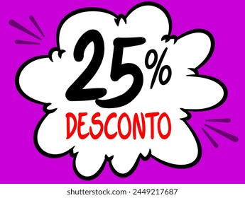 White balloon in Comics style for sales promotion. Artist's personal typography in black and red. Editable art colors and objects. Editable typography with fonts of your choice