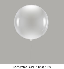 White Balloon Isolated With Gradient Mesh, Vector Illustration