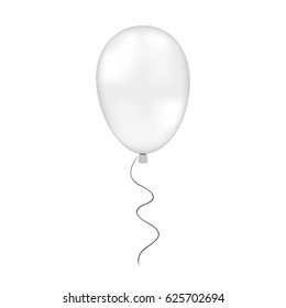 white balloon isolated on a white background