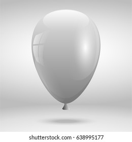 white balloon isolated on a white background 