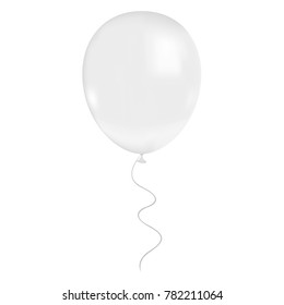 White Balloon Isolated On White Background Stock Vector (Royalty Free ...