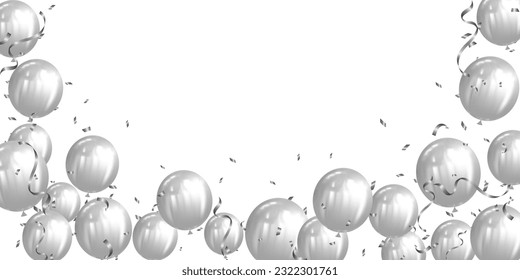 white balloons for birthday party, wedding, anniversary and event celebration backdrop decoration design