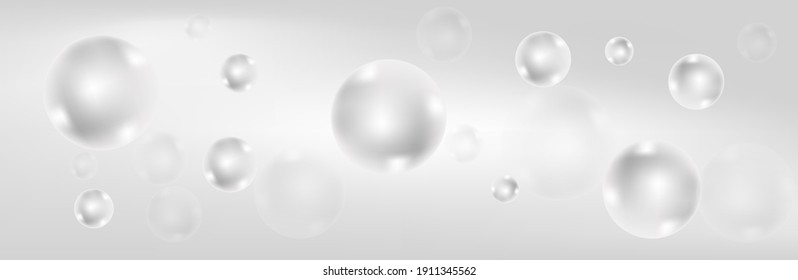 
white balloons on a white background. Vector illustration