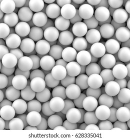 White balls background.