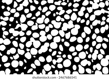 White balls on a black background, texture monochrome circles, Expressive Shapes and Dots, 
small form pellets are placed quaint 