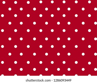 white balls pattern on burgundy background