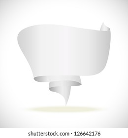 white banner attention enfolded back