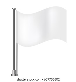 White banner flags clean background eps 10 illustration design