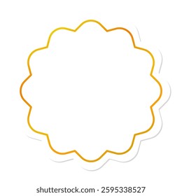 White banner frame. Greeting, celebration, sale. Empty, isolated on white. Vector illustration. 
