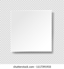 White Banner Isolated Transparent Background With Gradient Mesh, Vector Illustration