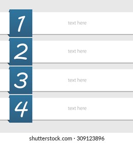 white banner with number vector illustration on gray