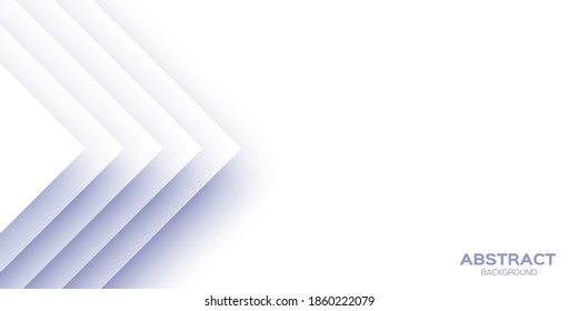 White banner templates with paper cut square shapes. Trendy modern abstract design.