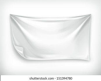 White banner, vector