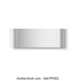 White banner. Vector illustration.