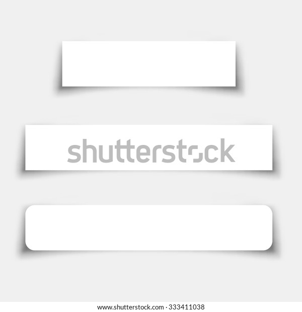 White Banners Shadows Vector Illustration Stock Vector (Royalty Free ...