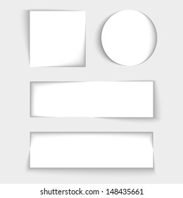 White banners. Vector illustration