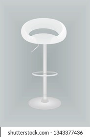 White bar chair. vector illustration