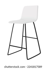 White bar chair. vector illustration