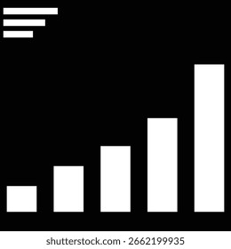 Gráfico de Barras Brancas em um Plano de Fundo Preto