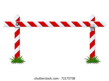 white bar with red stripe vector illustration isolated on background