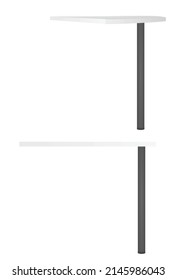 White bar table. vector illustration