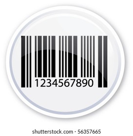 White barcode button