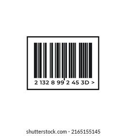 White barcode scanner label sticker design