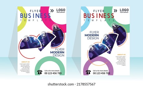 white is base color and red blue green color with flyer design 2022 new template