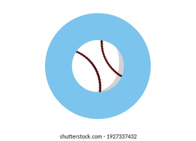 White Baseball Ball Vector Illustration