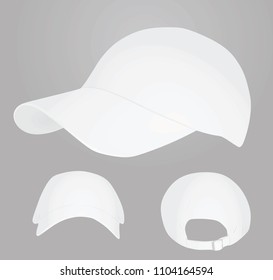 White  baseball cap. vector illustration