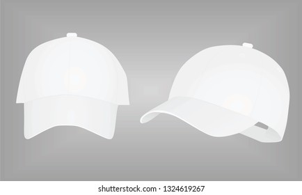 White baseball cap. vector illustration