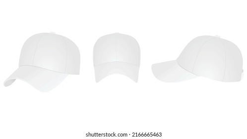Gorra blanca de béisbol. ilustración vectorial
