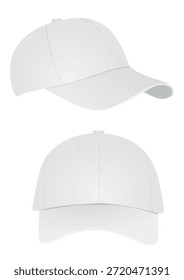 Weiße Baseballkappe. Vektorgrafik