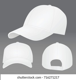 De hecho traición Elaborar gorra blanca de béisbol. ilustración vectorial: vector de stock (libre de  regalías) 716271217 | Shutterstock