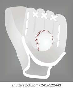 White baseball glove. vector illustration