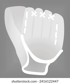 White baseball glove. vector illustration