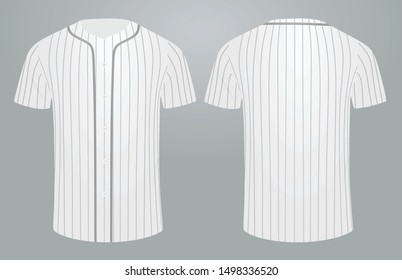 White baseball shirt. vector illustration