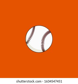 White Baseball (Softball) vector Illustration for Template Design