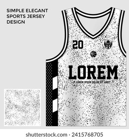 plantilla de sublimación de diseño de jersey de baloncesto blanco