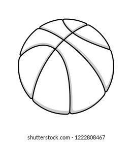 White basketball symbol isolated on white background