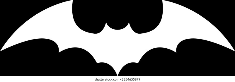 white Bat silhouettes halloween in the black
